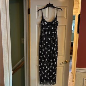 Elegant Black and White evening gown